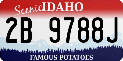 ID license plate 2B9788J