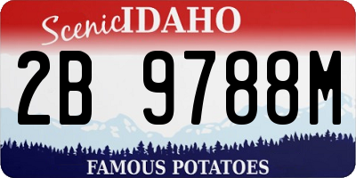 ID license plate 2B9788M