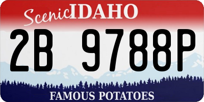 ID license plate 2B9788P