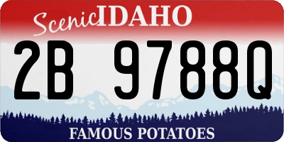ID license plate 2B9788Q
