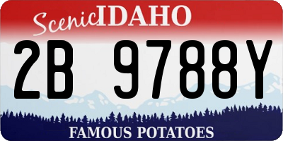 ID license plate 2B9788Y