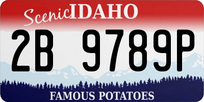 ID license plate 2B9789P