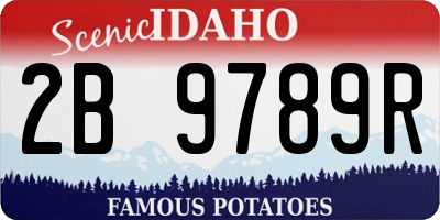 ID license plate 2B9789R