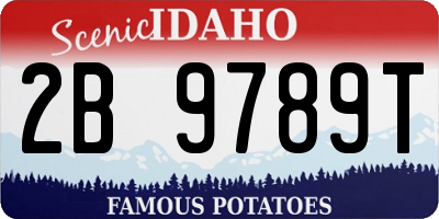 ID license plate 2B9789T