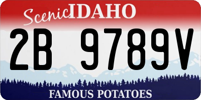 ID license plate 2B9789V