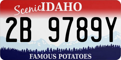 ID license plate 2B9789Y