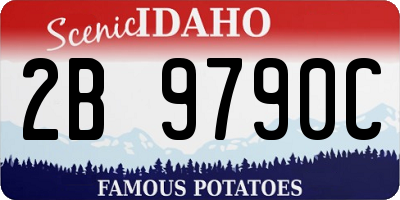 ID license plate 2B9790C