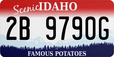 ID license plate 2B9790G