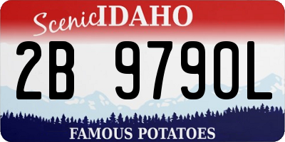 ID license plate 2B9790L