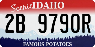 ID license plate 2B9790R