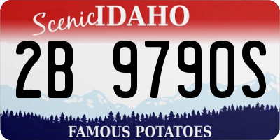 ID license plate 2B9790S