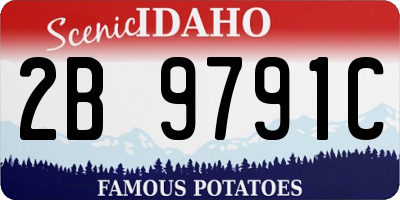ID license plate 2B9791C