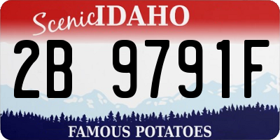 ID license plate 2B9791F