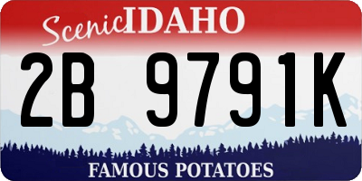 ID license plate 2B9791K