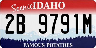 ID license plate 2B9791M