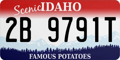ID license plate 2B9791T