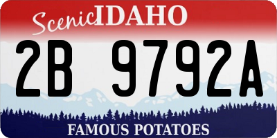 ID license plate 2B9792A