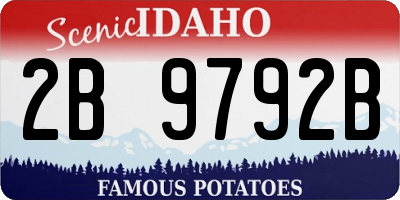ID license plate 2B9792B