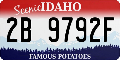 ID license plate 2B9792F