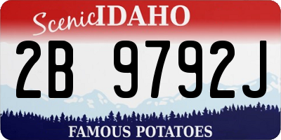ID license plate 2B9792J