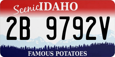 ID license plate 2B9792V