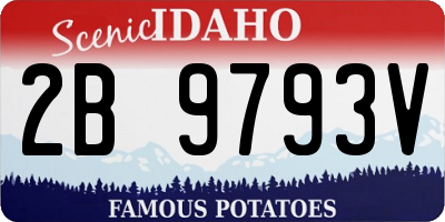 ID license plate 2B9793V