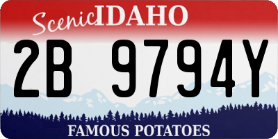 ID license plate 2B9794Y