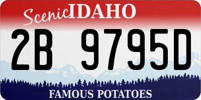 ID license plate 2B9795D