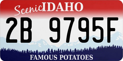 ID license plate 2B9795F