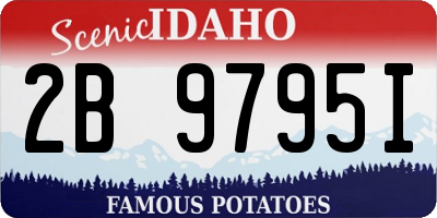 ID license plate 2B9795I