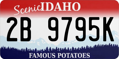 ID license plate 2B9795K