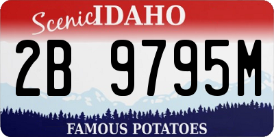 ID license plate 2B9795M