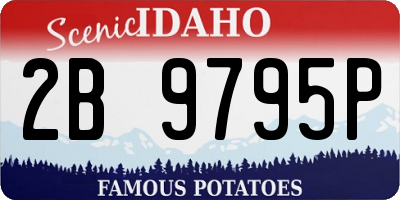 ID license plate 2B9795P