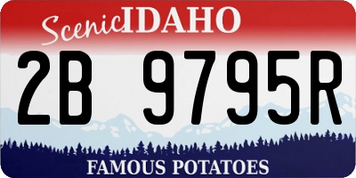 ID license plate 2B9795R