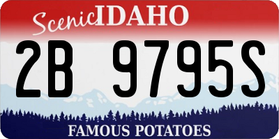 ID license plate 2B9795S