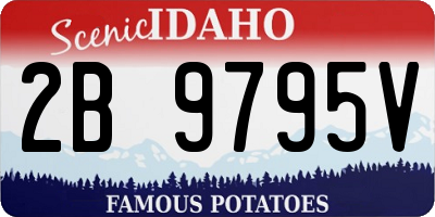 ID license plate 2B9795V