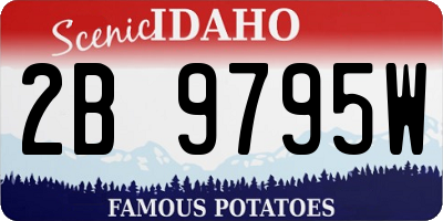 ID license plate 2B9795W