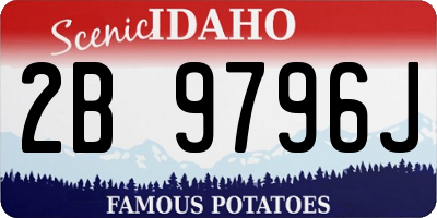 ID license plate 2B9796J
