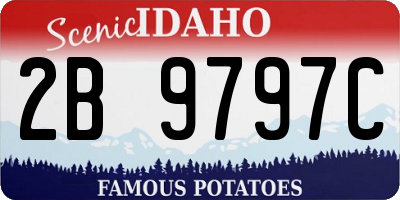 ID license plate 2B9797C