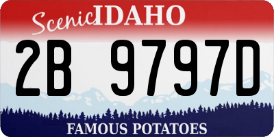 ID license plate 2B9797D