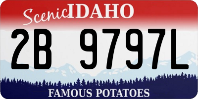 ID license plate 2B9797L