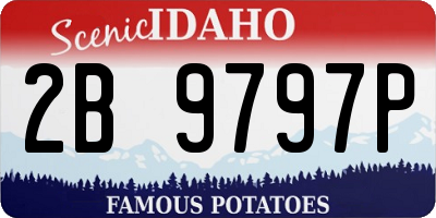 ID license plate 2B9797P