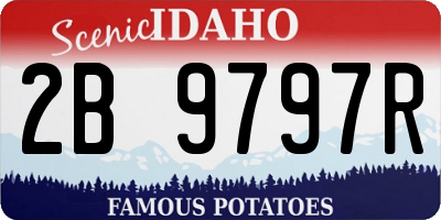 ID license plate 2B9797R
