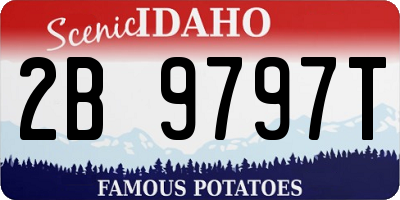ID license plate 2B9797T