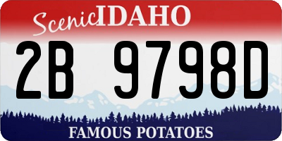 ID license plate 2B9798D