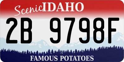 ID license plate 2B9798F