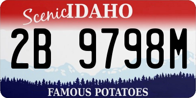 ID license plate 2B9798M