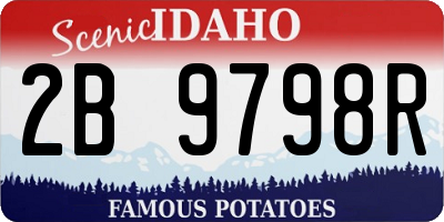 ID license plate 2B9798R