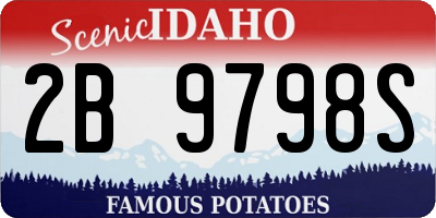 ID license plate 2B9798S