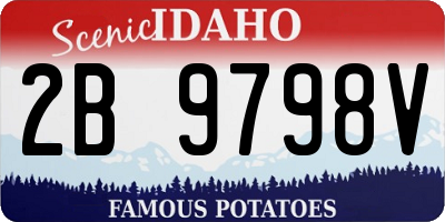 ID license plate 2B9798V